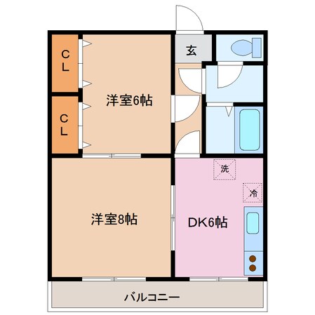 09中央コーポの物件間取画像